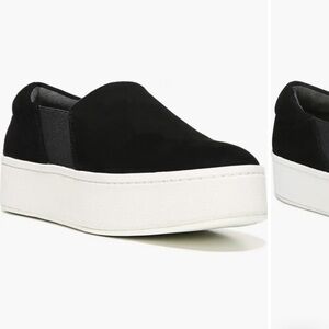 Vince Warren Black Slip-On Platform Sneakers
